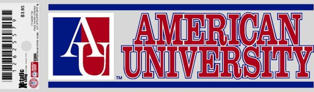 American University Cling Decal