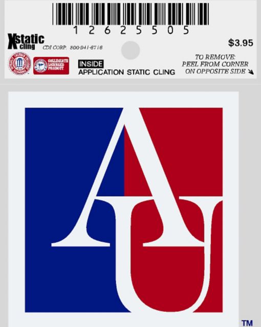 American University Cling Decal