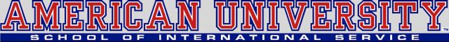 American University Strip School of International Service Decal