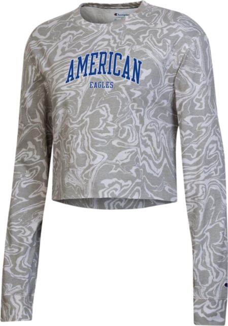 American University Eagles Women's Long Sleeve Tee | Fall Rush | Classic Oxford | Medium