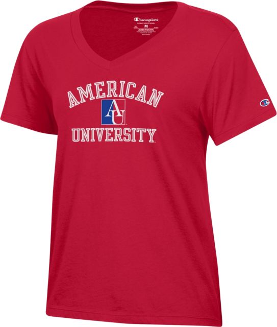 American University Women's V-Neck Short Sleeve T-Shirt
