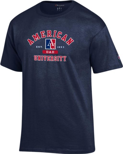 American University Eagles Dad Short Sleeve T-Shirt | Champion | Navy | Large