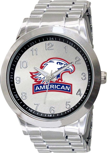 American University 44mm Men's Stainless Steel Watch