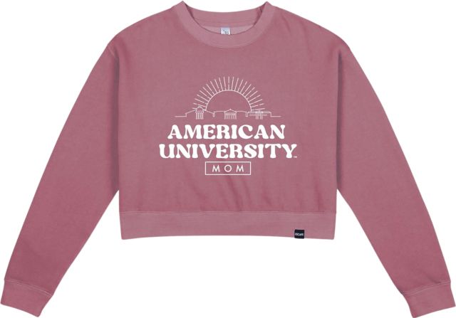 American University Women's Mom Cropped Crew