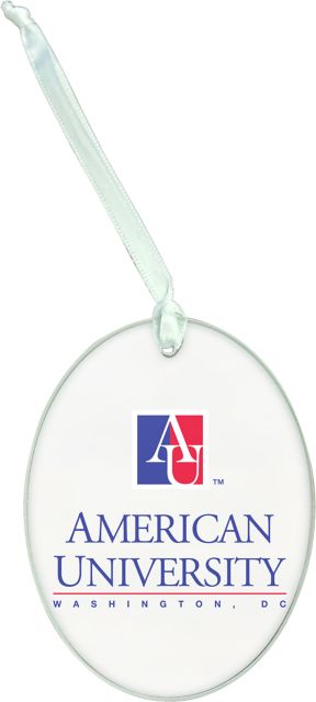 American University Glass Ornament