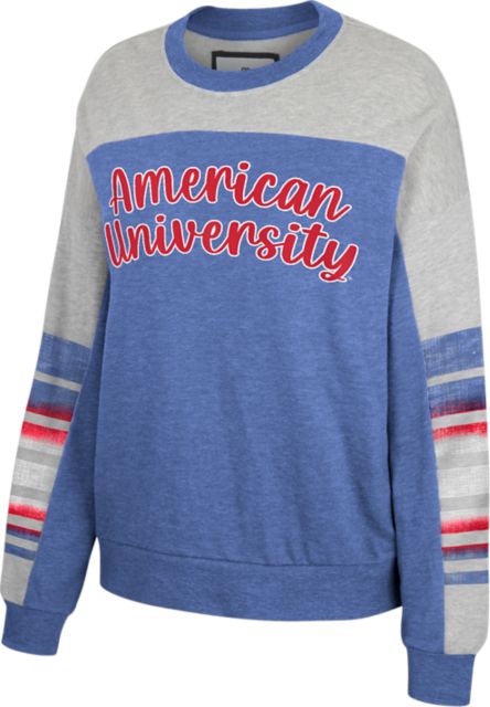 Women's White American University Eagles End Zone Long Sleeve T-Shirt