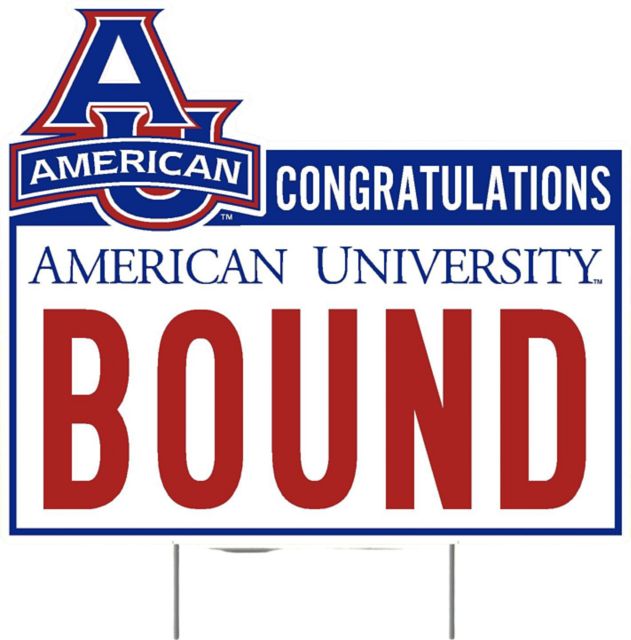 American University Bound 22 x 19 Lawn Sign