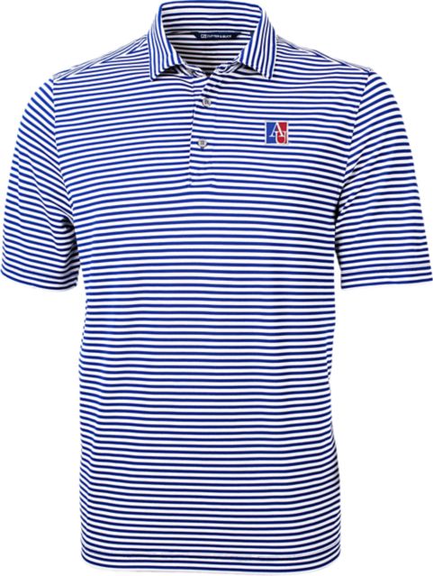 American University Striped Eco Polo