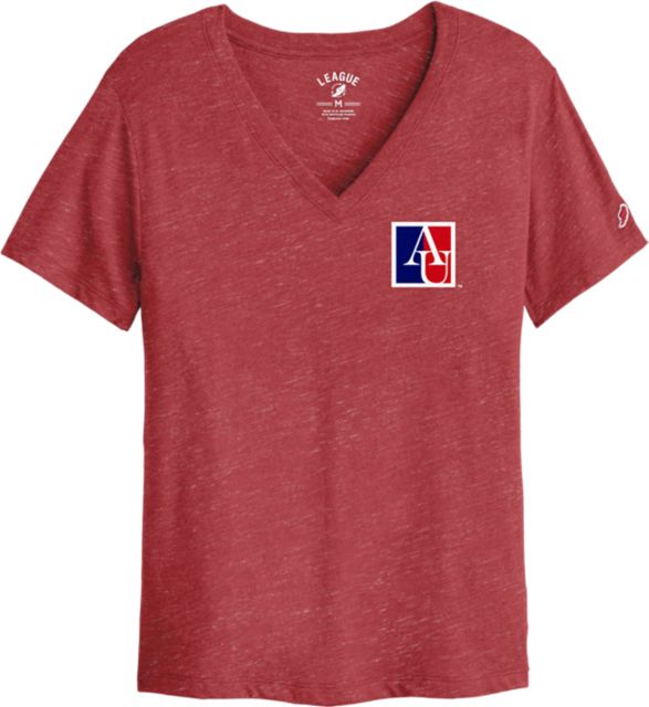 American University Women's V-Neck Short Sleeve T-Shirt