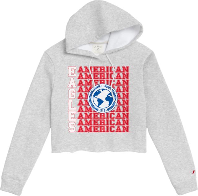 American University Women's 1636 Cropped Hooded Sweatshirt - ONLINE ONLY