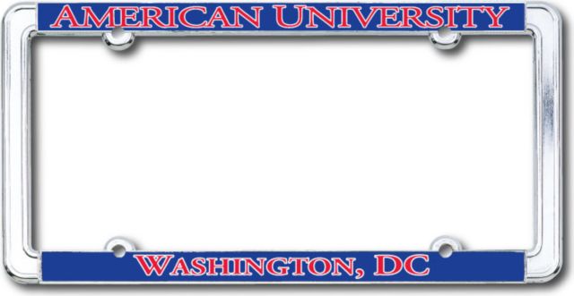American University Thin Rim License Plate Frame