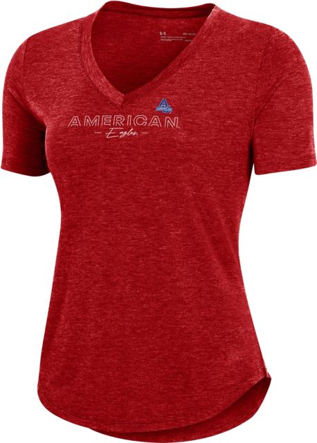 American University Eagles Women's Breezy V-Neck Short Sleeve T-Shirt