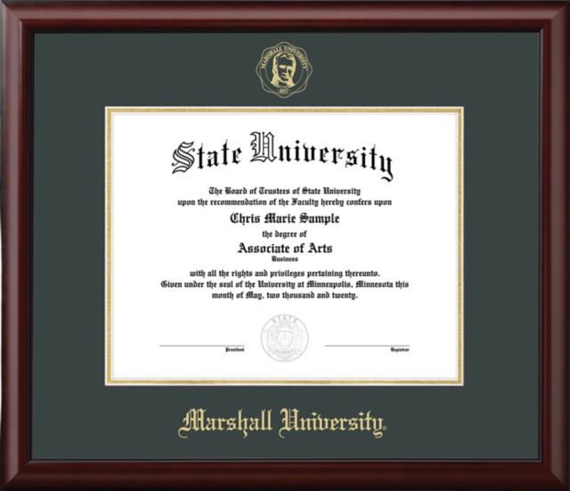 Marshall University Mahogany Scholar Diploma Frame