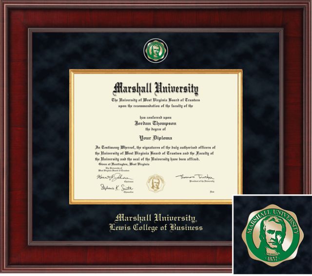 Church Hill Classics Presidential Diploma Frame. Lewis College of Business - ONLINE ONLY