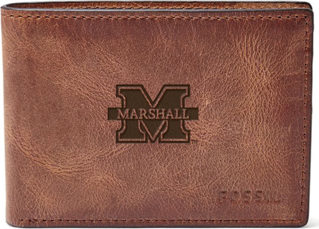 Fossil Leather Derrick Front Pocket Bifold - Brown - ONLINE ONLY