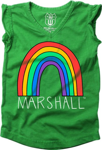 Marshall University Toddler Girl's Ruffle Short Sleeve T-Shirt