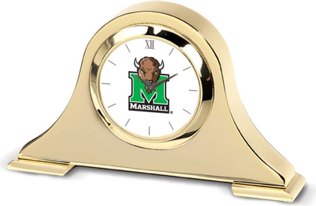 CSI Gold Napoleon Desk Clock With Colored Medallion - ONLINE ONLY