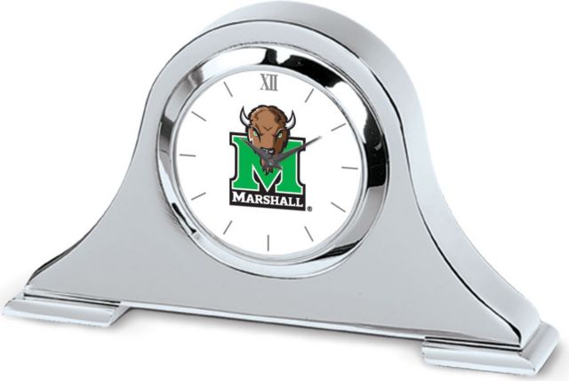CSI Silver Napoleon Desk Clock With Colored Medallion - ONLINE ONLY
