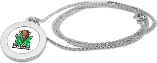 CSI Silver Pendant Necklace With Colored Medallian - ONLINE ONLY