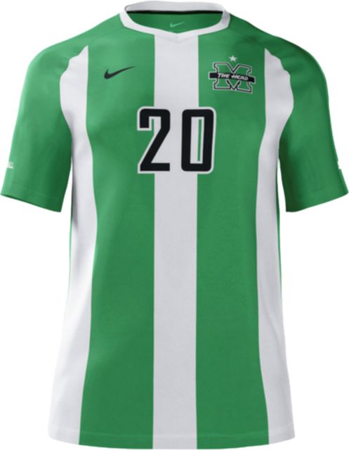 Marshall University Authentic Soccer Jersey | Kelly Green/White | Large