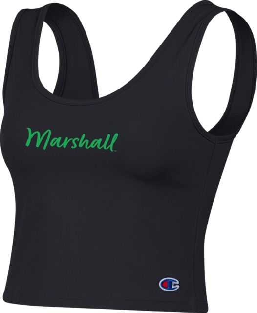 Marshall University Women's Scoop Neck Crop Tank Top