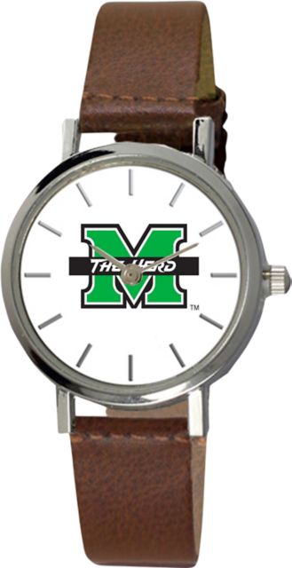 Marshall University 28 mm Ladies Leather Watch