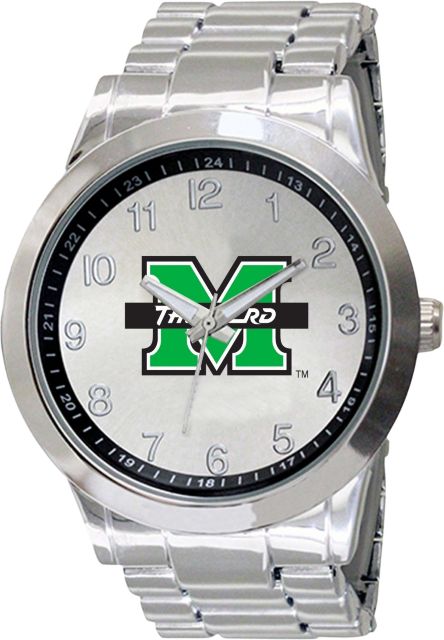 Marshall University 44mm Men's Stainless Steel Watch
