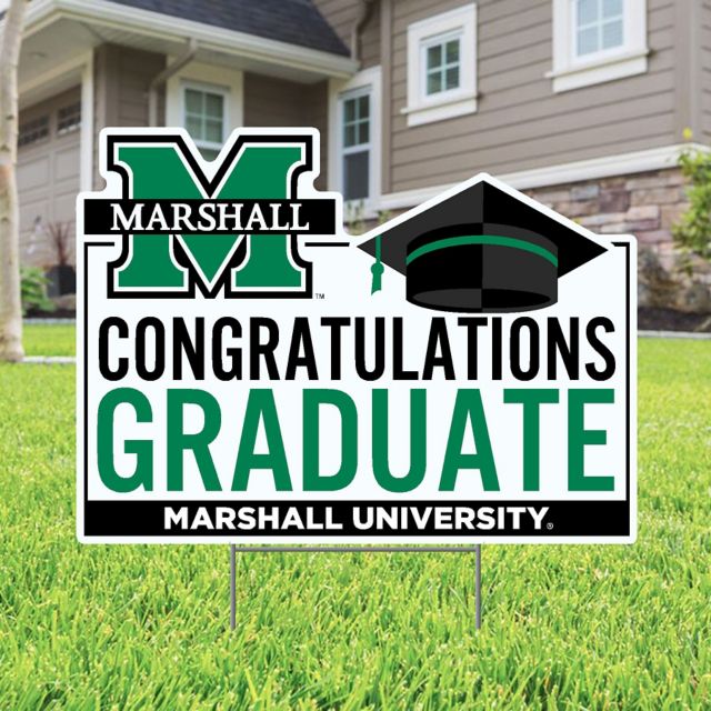 Marshall University Grad Lawn Sign