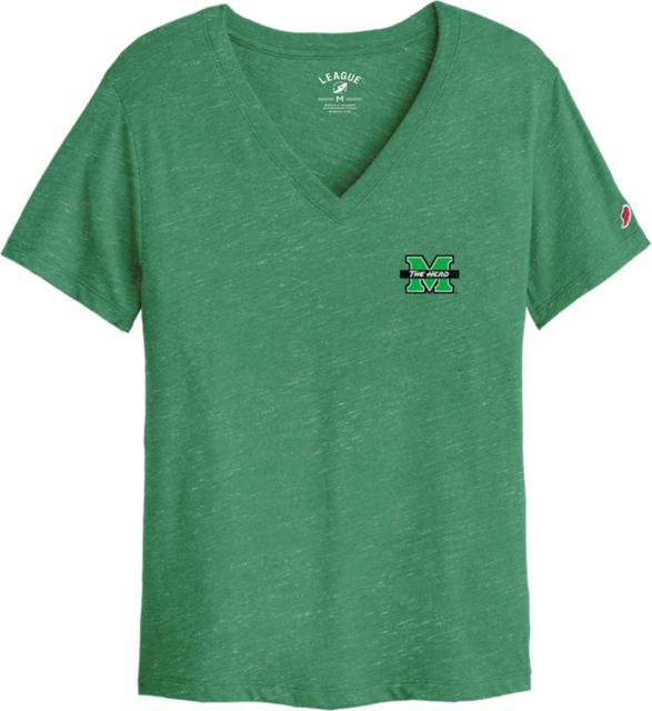 Marshall University Women's V-Neck Short Sleeve T-Shirt