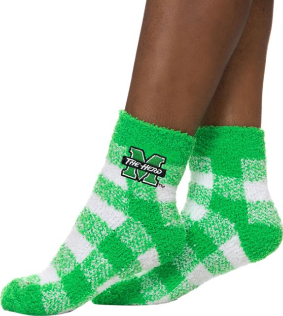 Marshall University Buffalo Check Socks