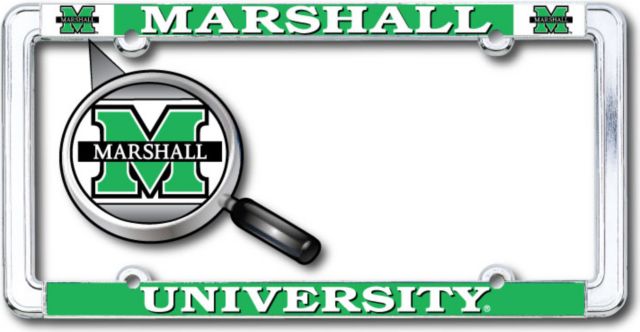 Marshall University Thin Dome License Plate Frame
