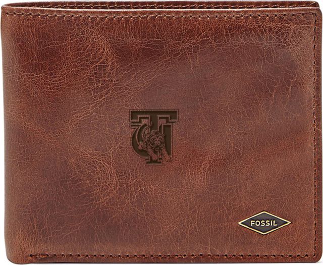 Fossil Leather Ryan RFID Flip ID Bifold - Dark Brown - ONLINE ONLY