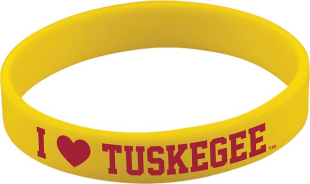Tuskegee University Heart Silicone Wristband