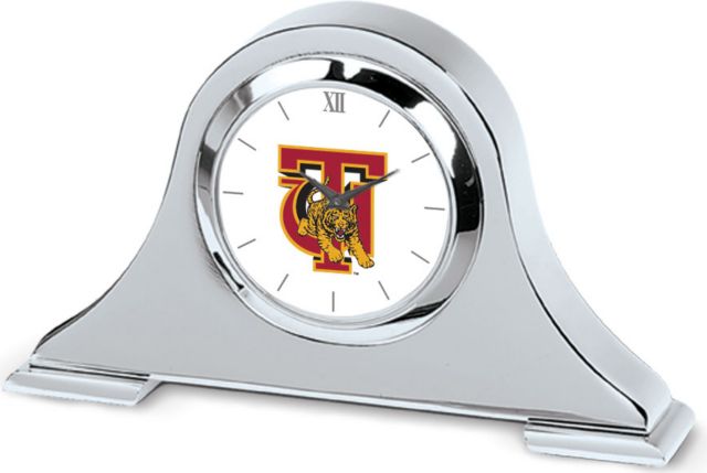 CSI Silver Napoleon Desk Clock With Colored Medallion - ONLINE ONLY