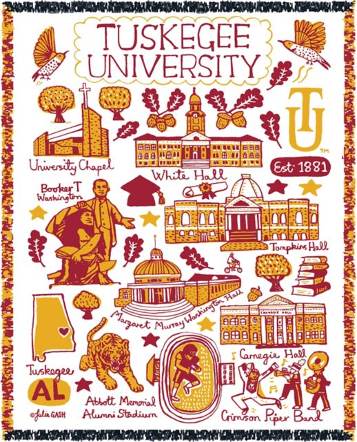 Tuskegee University Tapestry Blanket