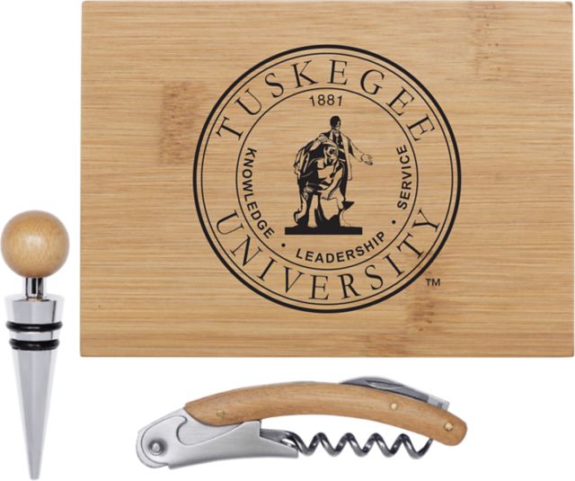 Tuskegee University Bamboo Wine Tool Set