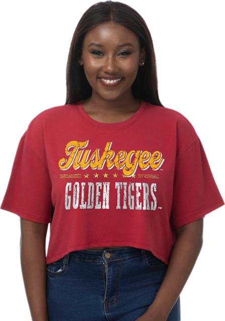 Tuskegee University Golden Tigers Women's Boxy Crop Short Sleeve T-Shirt