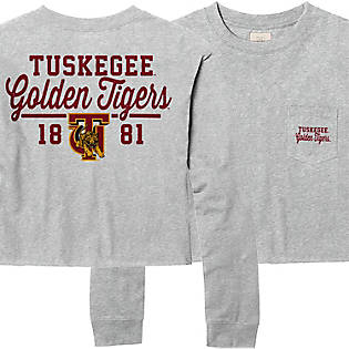 NCAA Tuskegee Golden Tigers RYLTUS01 Womens 2x1 Flowy Long Sleeve Tee