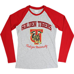 NCAA Tuskegee Golden Tigers RYLTUS01 Womens 2x1 Flowy Long Sleeve Tee