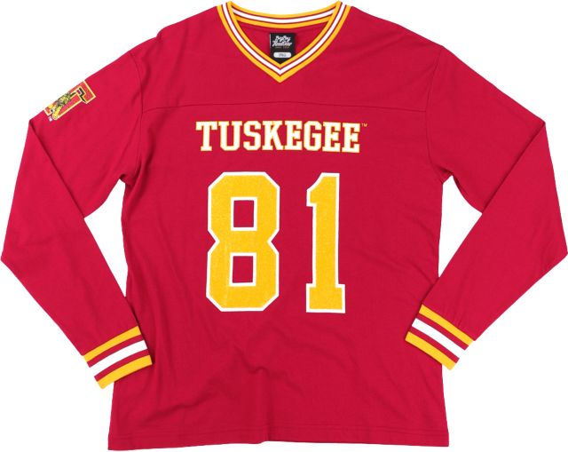 Tuskegee University HBCU Women's Long Sleeve Football Jersey