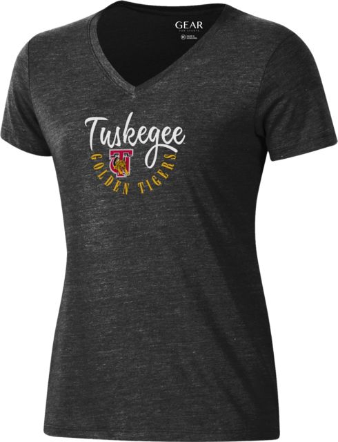 Tuskegee University Golden Tigers Women's V-Neck Short Sleeve T-Shirt