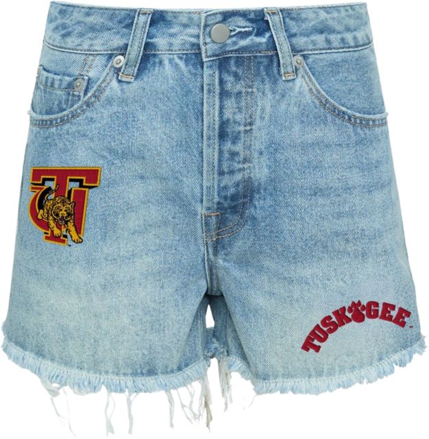 Tuskegee University Golden Tigers Women's Denim Patch Shorts