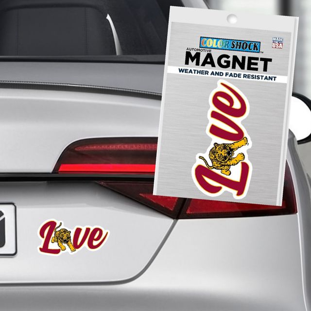 Tuskegee University Golden Tigers Love 4x4 Magnet