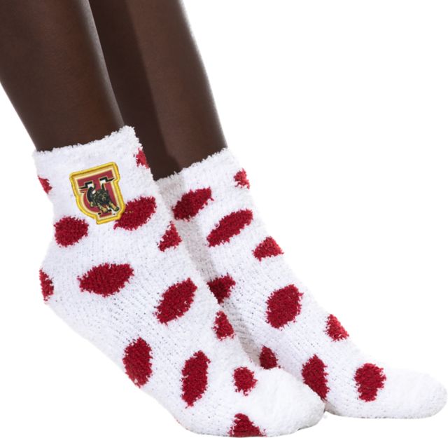 Tuskegee University Fuzzy Dot Socks