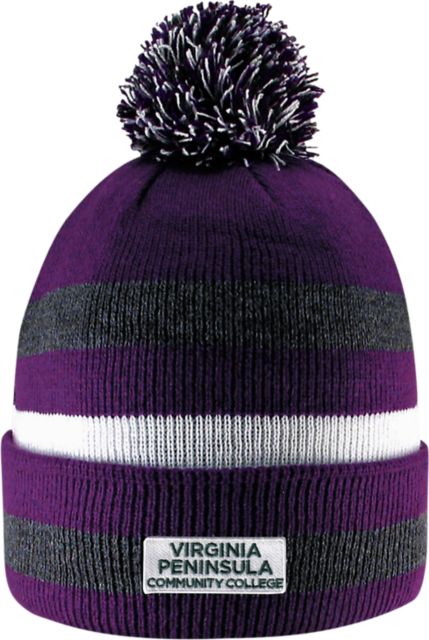 Virginia Peninsula Community College Cuffed Pom Knit Hat