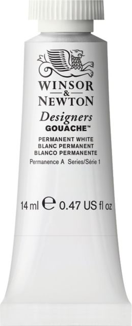 DESIGNERS GOUACHE 14 ML TUBE PERMANENT WHITE
