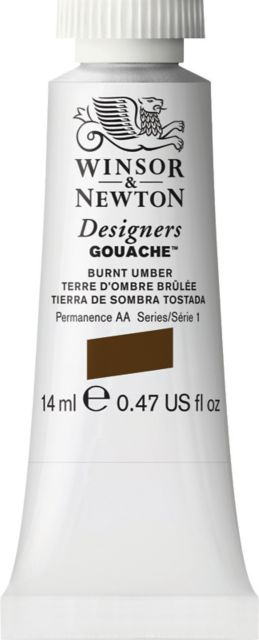 Designer Gouache 14mL Burnt Umber