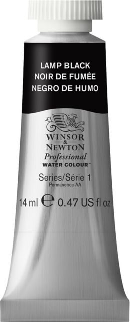 Professional Watercolor 14mL Lamp Black