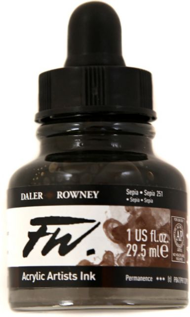 FW ACRYLIC INK 1OZ SEPIA