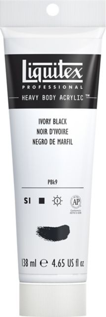 Heavy Body Acrylic 4.65oz Tube Ivory Black